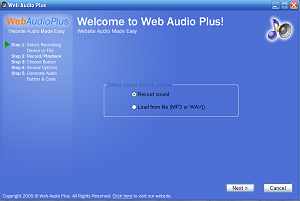 web audio plus start up screen