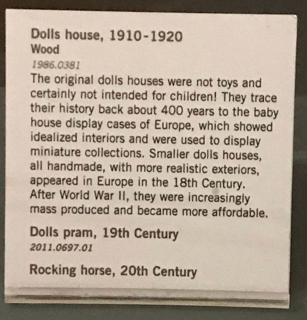 Dollhouse placard