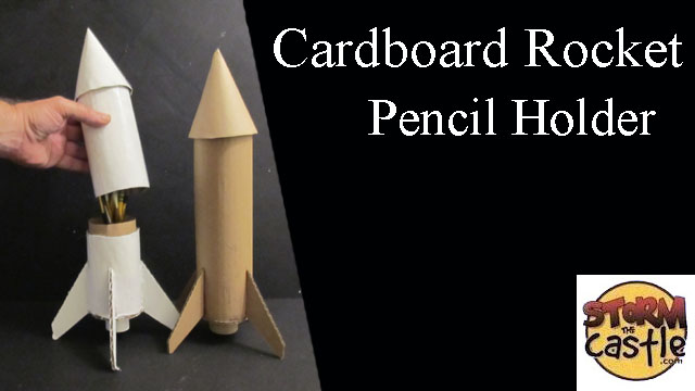 Cardboard Rocket Pencil Holder banner