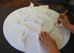 Cut and trace the center piece
