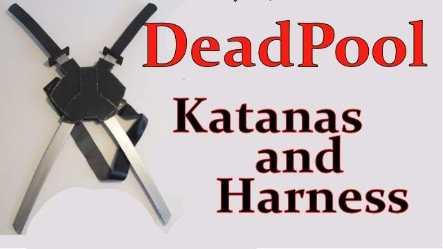 Deadpool katanas and harness