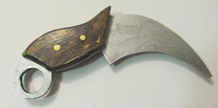 The completed karambit