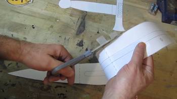Trim the blade template for smoothness