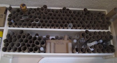 My collection of paper towel tubes