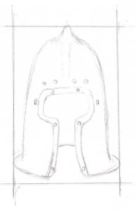 Medieval Helmet drawing B