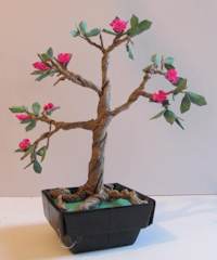 Nearly Natural Cherry Blossom Bonsai Silk Tree - 15-in - Pink 4764