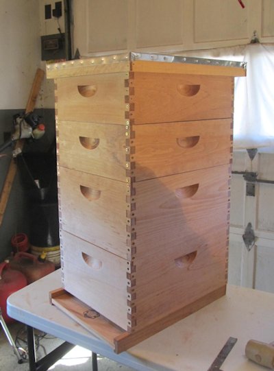 An assembled beehive