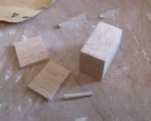 Bits of balsa wood
