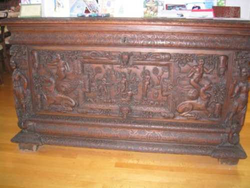 front of this 13th century chest