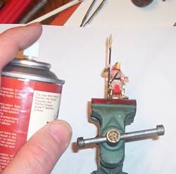 Spray the miniature with a sealer
