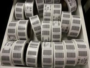Lots of barcode stickers