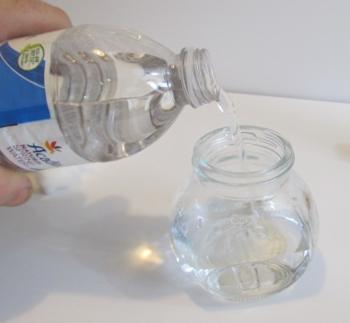 Add water to jar